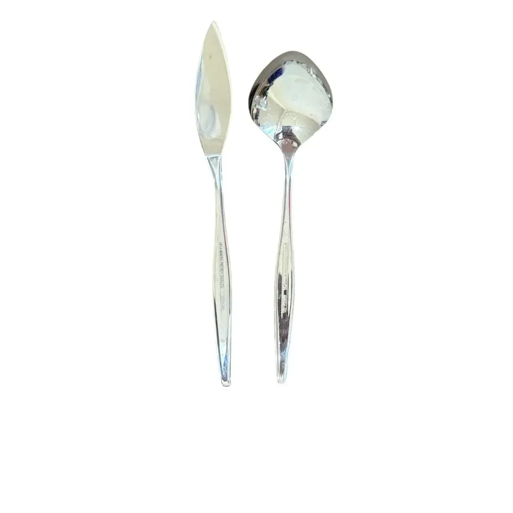 Oneida WINDRIFT Stainless Wm A Rogers Premier Burnished Sugar Spoon Butter Knife